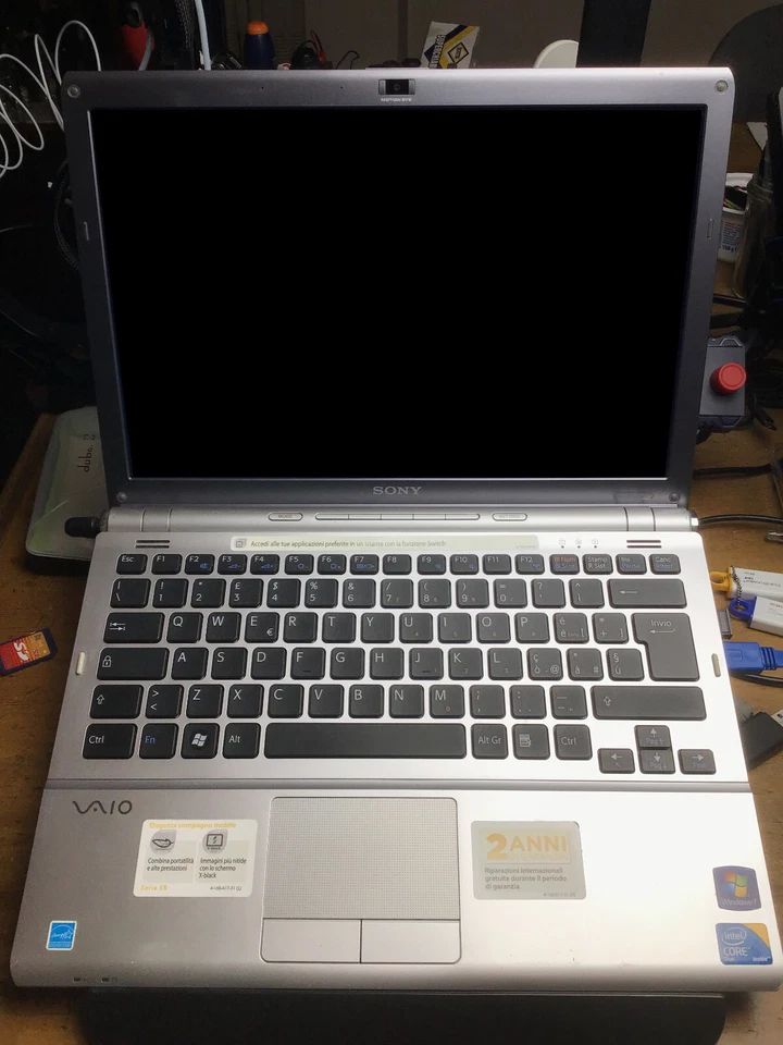 Portatile notebook laptop Sony Vaio VGN-SR59XG cpu Intel  + SSD 120 GB  + WIN 11 - Immagine 4 di 4