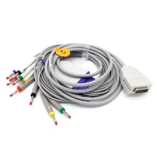 Diagnostic ECG EKG 10 Lead Patient Cable Leadwire Banana AHA for Mortara Burdick