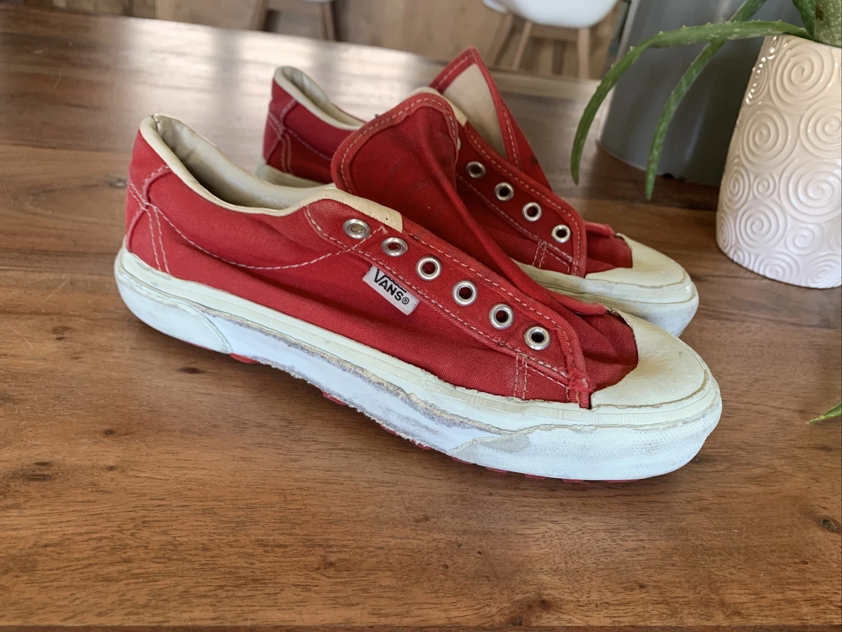 Vans top shoes red
