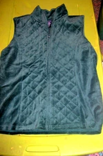 NWT BASIC EDITIONS Evergreen Full Zip Cotton/Poly Vest - SIZE SMALL