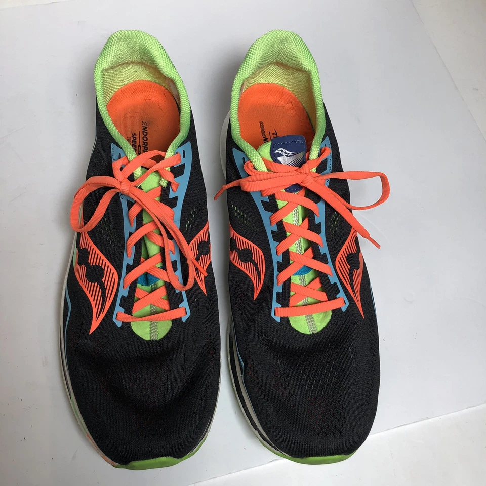 Saucony Endorphin Pro - Ee. Uu. 15 Hombre - Negro Verde Naranja Atletismo - Imagen 2 de 4