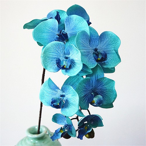 4 Bunch Latex Real Touch Artificial White Butterfly Orchids Flower For Home - Picture 31 of 68