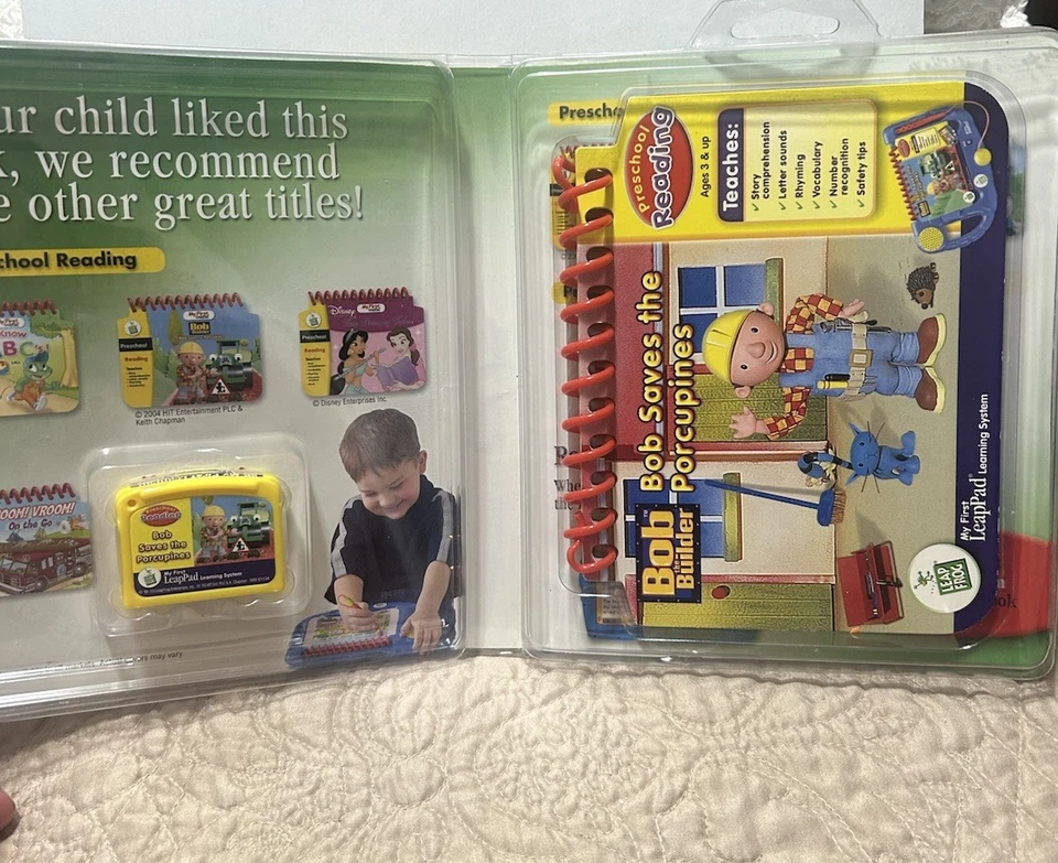 8 Leap Frog My First Leap Pad LeapPad Cartridges Lot W/Books Pre-K Wiggles Bear - Image 3 of 4