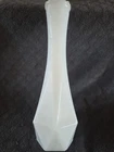 Vintage Milk Glass Bud Vase 8½" Tall • Unmarked • Smooth Panels