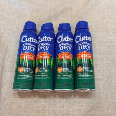 Cutter Backwoods Dry Insect Repellent 25% DEET 4oz Spray Cans Pack of 4 HG-96248