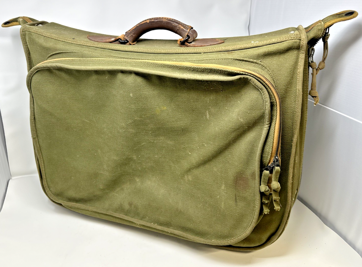 Vintage U.S Army Air Force Canvas Flyers Garment Bag Suitcase Type