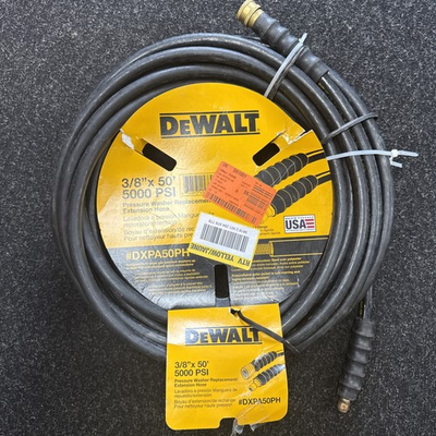 #ad DeWalt Pressure Washer Hose 3 8quot;X50#x27; Replacement Extension 5000 Psi Cold Water $78.99