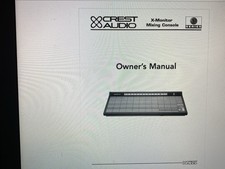 Consola de mezclas Crest Audio X Monitor manual de usuario digital