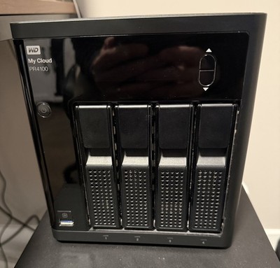 WD My Cloud PR4100 4-Bay NAS 2x6TB (12TB Total) WDBNFA0000NBK-NESN w/PSU Adapter