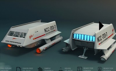 Star Trek Tos Galileo Shuttlecraft 1/16 scale Huge Custom 3d Model Kit