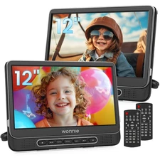 12" Dual Car DVD Players Portable DVD Players for Car Headrest Play a Same or...