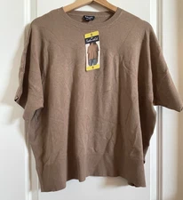 New With Tags Splendid Women's Short Sleeve Stretch Knit Top Brown Tan Small
