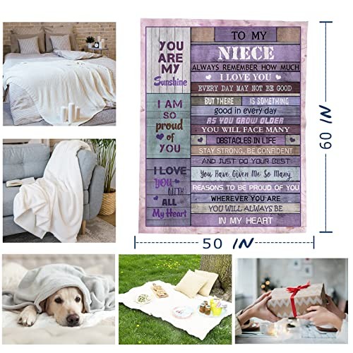 Gifts from Auntie - Gifts for from Uncle Aunt Blanket 60"x 50" 60" x 50" Niece - 第 3/8 張圖片