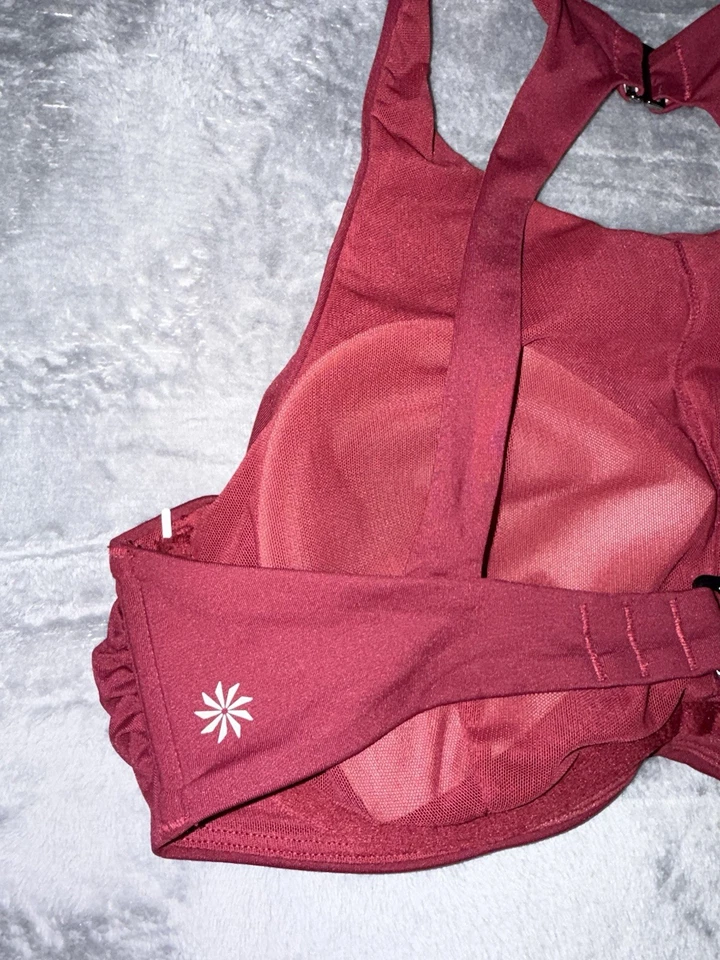 Sujetador deportivo 36B/C Athleta para mujer rojo con almohadillas atletismo Foto 4 de 4