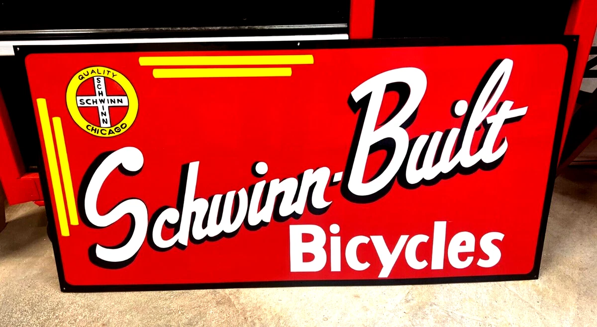 Logo Rétro Avant Vélo Schwinn en Métal pour cadre Collection