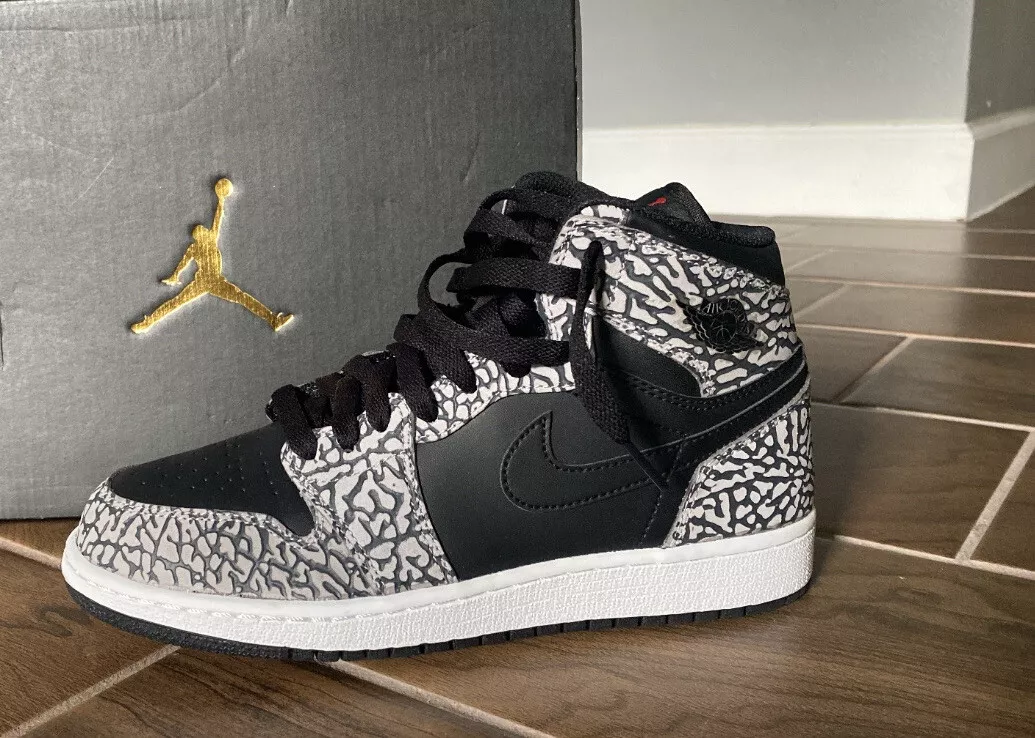 Air Jordan 1 Retro High Black Elephant Print