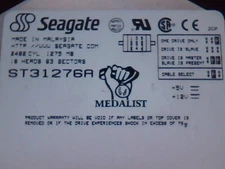 Hard Disk Drive Seagate Medalist ST31276A 9F2002302 ST3LA1.35 
