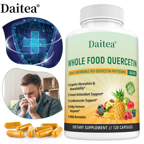 Quercetin 500mg with Bromelain, Bioactive Phytosome, Activated Capsules
