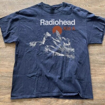Radiohead Kid A Albums Tour short sleeve Rare Navy T shirt Men Women
