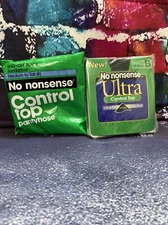 Panty Hose NO NONSENSE 2pks Control Top  size B Ultra Control Top Tan size B