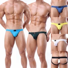100% Modal Sexy Men's Jockstrap Thongs Underwear G-string Underpants Size S M L