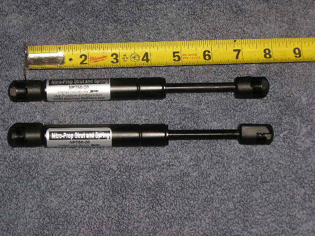 Gas Spring Prop Strut Set – 20 LB Pressure, 11\" Extended 7.5\" Compressed, 10mm Ball Socket Ends, Pack Of 2 For Hatches, Lids, Furniture - View #12