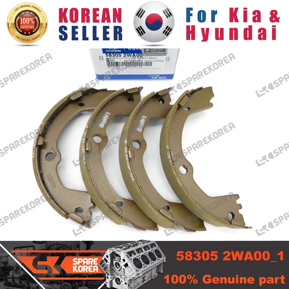 KIT ZAPATA Y FORRO 583052WA00 ORIGINAL/OEM-RR PKNG FRENO para Hyundai Santa Fe 15 Foto 2 de 3