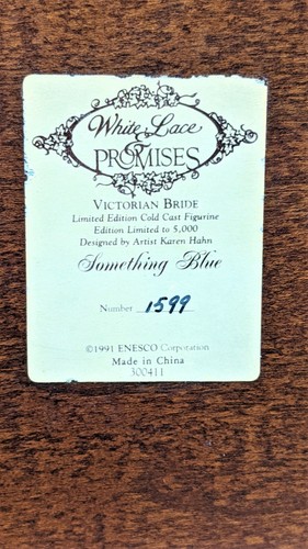 Enesco Modellino Sposa Vittoriana Something Bianco Pizzo Promises Edizione Limitata Something Blu - Foto 12 di 12