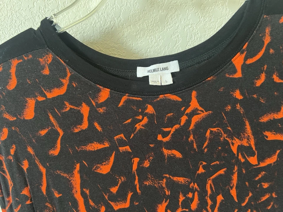 Top sin mangas Helmut Lang viscosa negro rojo talla L Foto 2 de 4