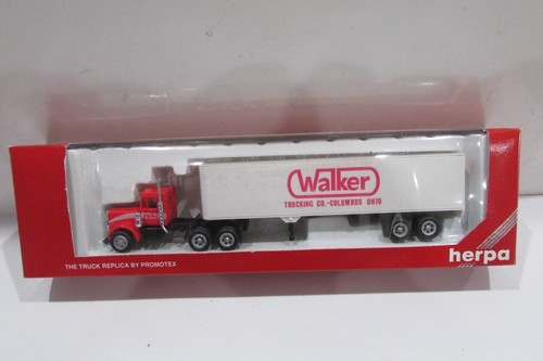 Remolque tractor Herpa 6064 Walker Trucking Co Columbus Ohio escala HO | Zustand: New