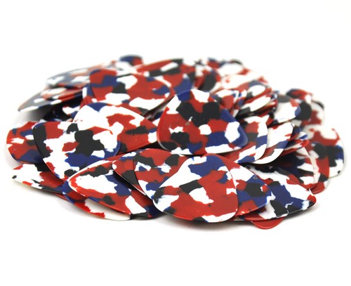 100 pcs New Medium 0.71mm Blank Guitar Picks Plectrums Celluloid Mosaic Blue - Picture 3 of 4