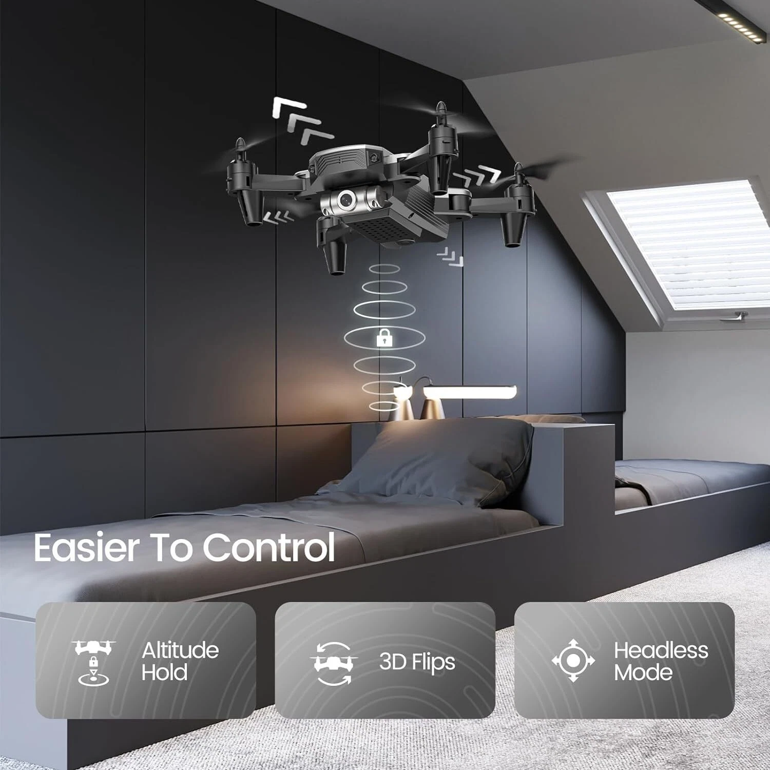 DEERC D20/D96 Mini RC Drone HD FPV Camera Foldable RC Quadcopter for Kids Gift 。