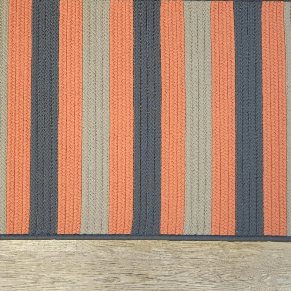 Cuadrado a rayas Colonial Mills St. Germain - gris oxidado 9x9 Foto 4 de 4