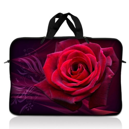 15" 15.6" Laptop Notebook Sleeve Bag Case w Handle Red Rose 15-SD16 - Afbeelding 1 van 4