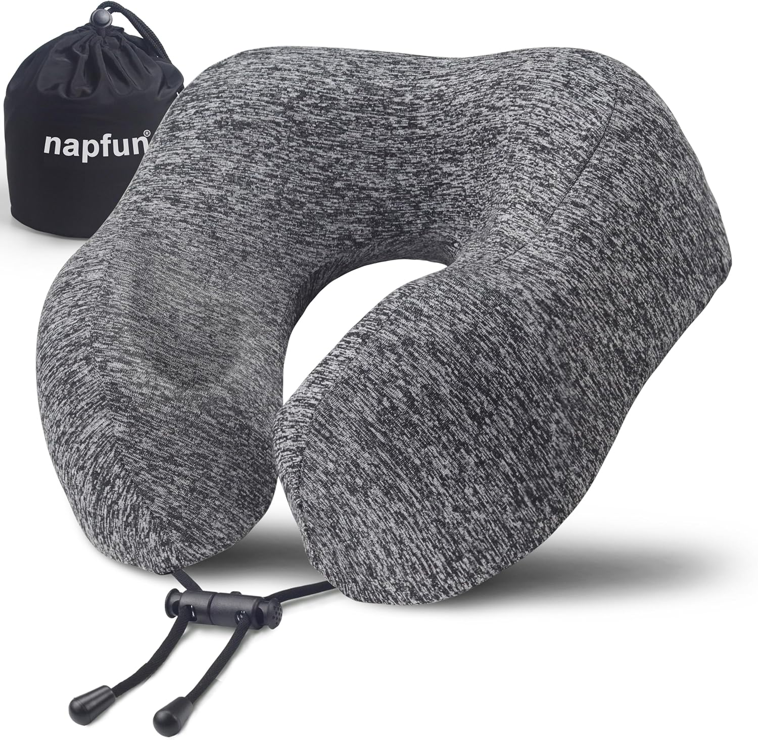 Premium Memory Foam Travel Neck Pillow for Airplane Comfort and Flight Headrest Support-image