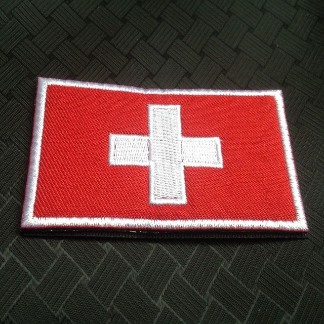 Switzerland Country Flag Swiss Badge 3d Embroidered Patch Military