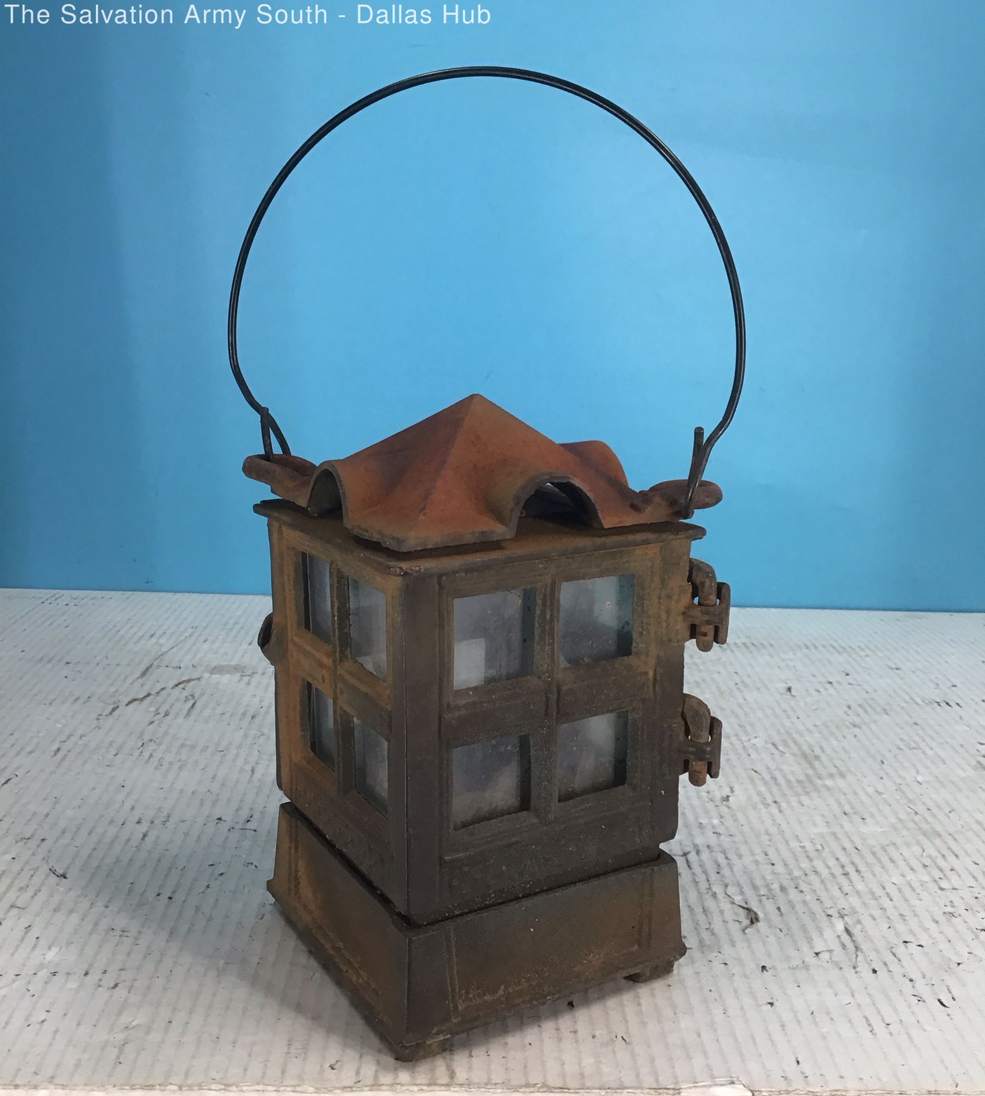 Vintage Antique Cast Iron Candle Lantern eBay