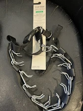 Top Paw Heavy Duty Pinch Prong Training Dog Collar with Cover Large Black NEW