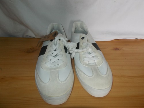 Chaussures Basket basse bicolore lacets derby blanc/noir CELIO Fyband 40 7US 6UK - Foto 2 di 7
