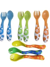 Munchkin Toddler Quality Plastic Reuseable  Forks and Spoons 6 Pc Plus Others