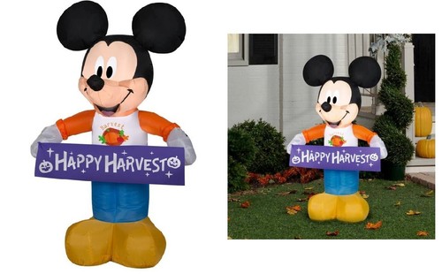 3.5ft Gemmy Airblown Thanksgiving Harvest Mickey Mouse Yard Inflatable FREE SHIP - Picture 3 of 3
