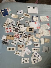 Vintage Button Lot Carded And Loose La Mode,pacific,landing,grants,dill Mixed