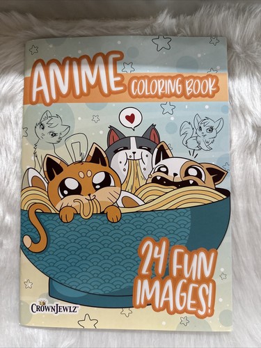 Crown Jewlz Anime Coloring Book 24 Fun Images | eBay