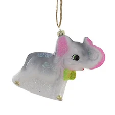 Cody Foster Glass Baby Elephant Kitsch Retro Vtg Christmas Tree Decor Ornament