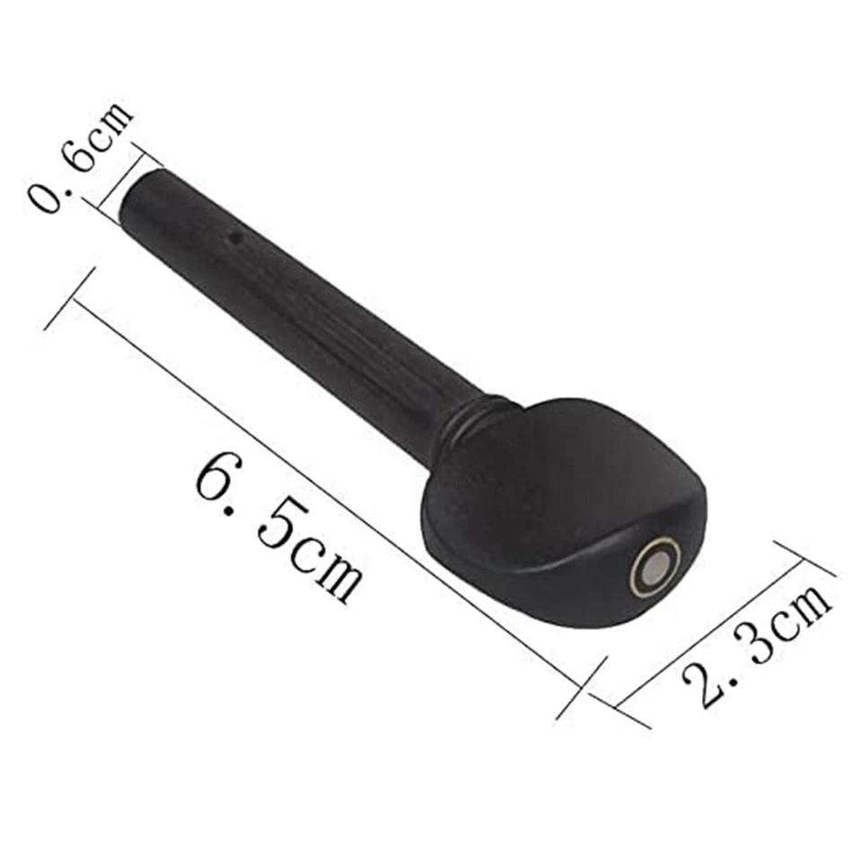 Набор из 4 колки для скрипки Adore Pro с рыбьим глазом черное дерево для 4/4  - Изображение 4 из 4