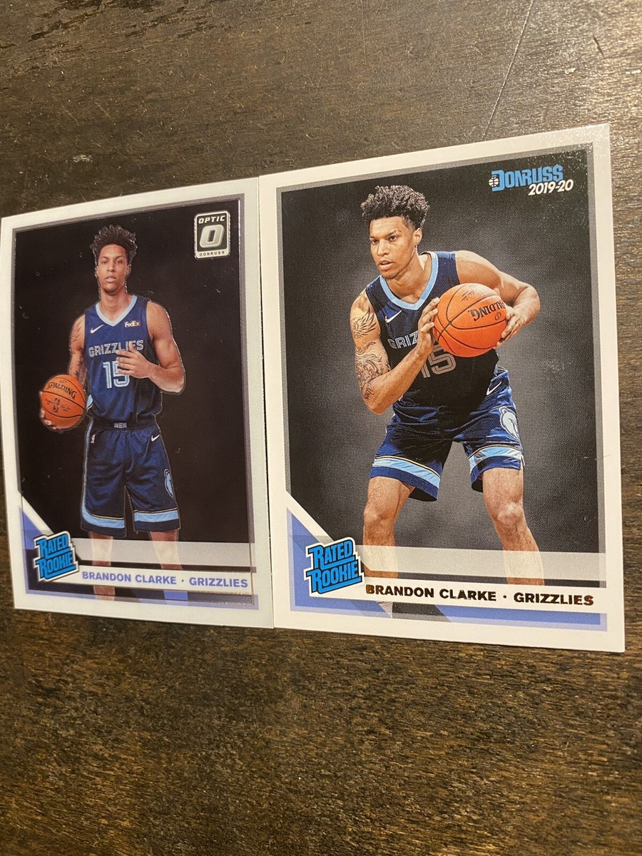 BRANDON CLARKE NBA DONRUSS OPTIC ROOKIE LOT (2) MEMPHIS