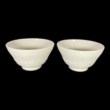 Shenango China Custard Cups Ramekins E-44  Vine Pattern Fruit Bowls Set of 2