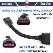 Fits 13-18 RAM 2500 3500 Diesel 6.7L Cooling Fan Clutch Harness Wiring Connector