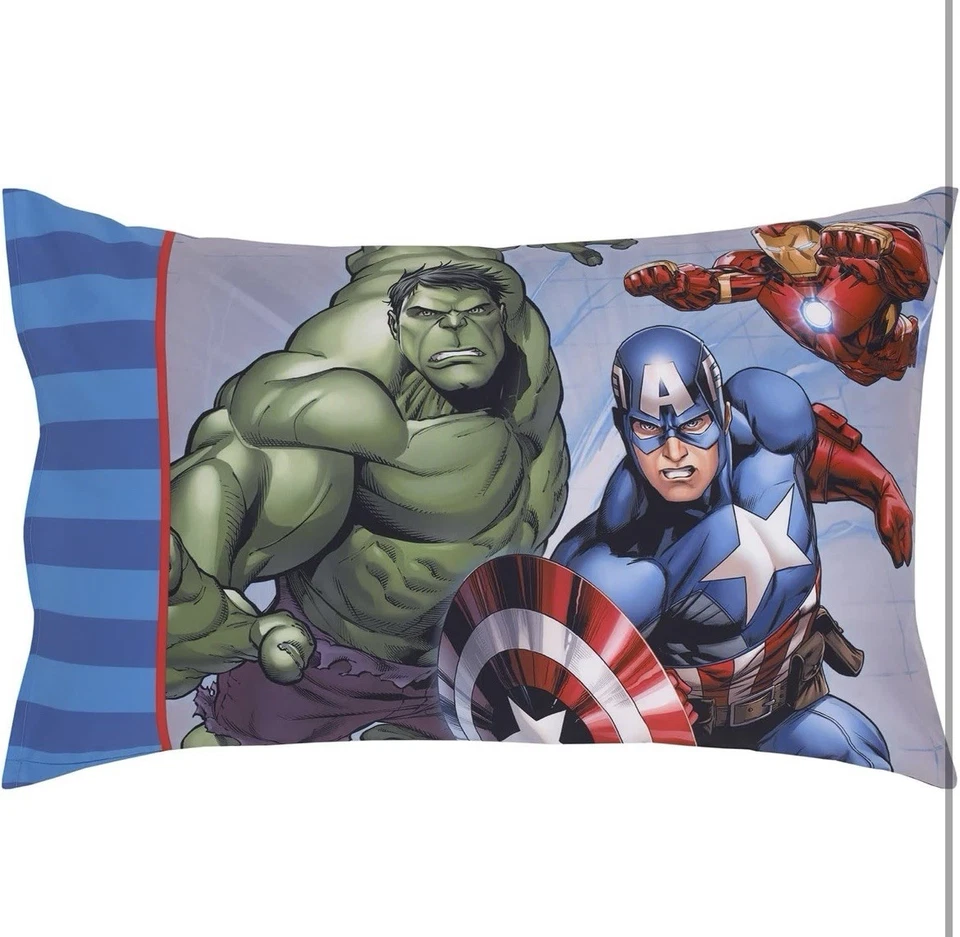 Marvel Avengers супергерои 2 изделия двойной лист комплект: плоский и резинке новый EUC - Изображение 4 из 4