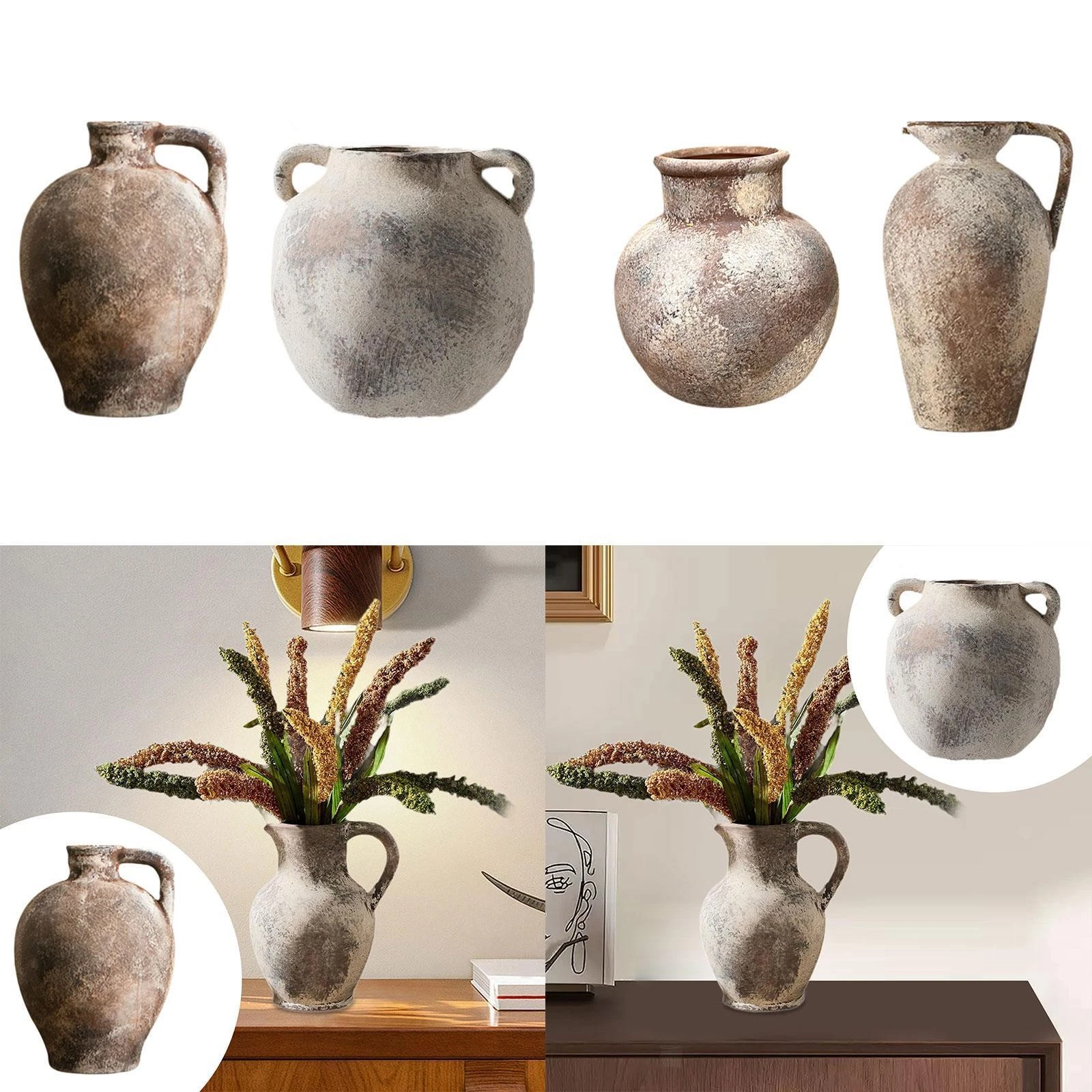 Ceramic Flower Vase Plant Container Unique Table Centerpiece Romantic Gift